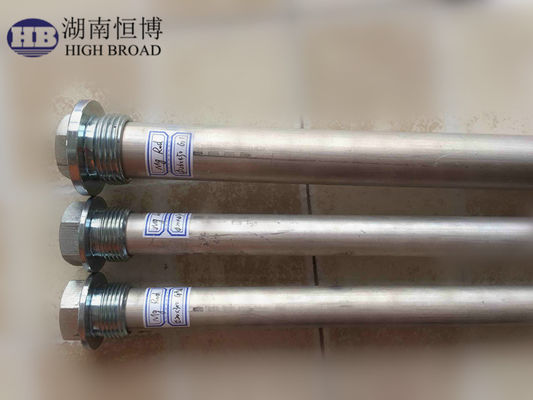 40mm Đồng Magnesium Ultra-Long Anode Rod Custom Thread 2000mm Bảo vệ bể cho bể quy trình công nghiệp