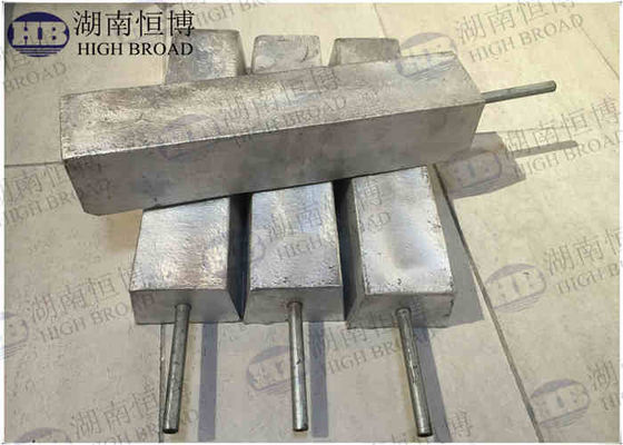 Thanh Anode Hy sinh Bằng Nhôm Cho Bình Nước Ngọt Đầu Lục Giác Ren 1 NPT Dài 600mm Nặng 1.8kg Hợp kim Al-Zn-Mg Loại Dùng Cho Nước Uống