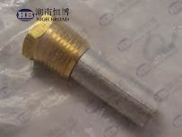 ASTM B418-95 Máy sưởi nước Anode Rod Complete Zinc Pencil Anode For Marine Engines