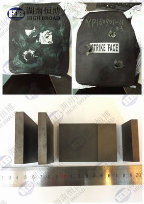 Gạch đạn đạo Boron Carbide với kích thước tùy chỉnh, mật độ 2,52g / cm3 và độ cứng 3000-3300 HV cho bảo vệ gốm cao cấp