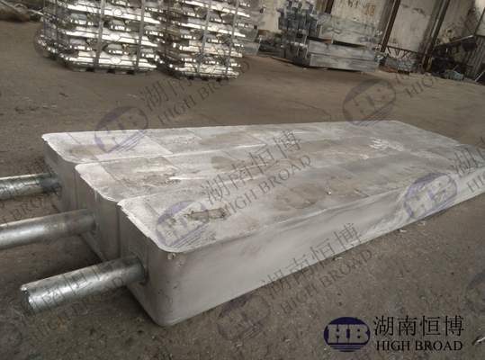 2.7 G/cm3 Anode hy sinh nhôm hình chữ nhật / hình vuông / hình trapezoid