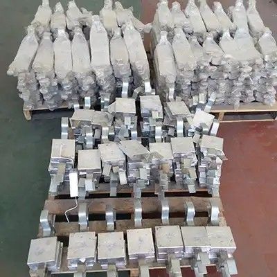 Anode hy sinh bằng nhôm cho tháp giải nhiệt, loại hình trụ, kích thước 350x80mm, gắn bích, nặng 7.5kg, hợp kim Al-Zn-In, bảo vệ nước công nghiệp