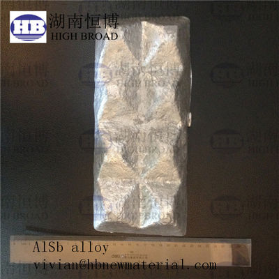 Hợp kim Antimon Nhôm AlSb 10% và 20% dạng thỏi, trọng lượng 4-8kg, dùng cho các ứng dụng hiệu suất cao