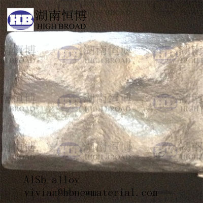 Hợp kim Antimon Nhôm AlSb 10% và 20% dạng thỏi, trọng lượng 4-8kg, dùng cho các ứng dụng hiệu suất cao