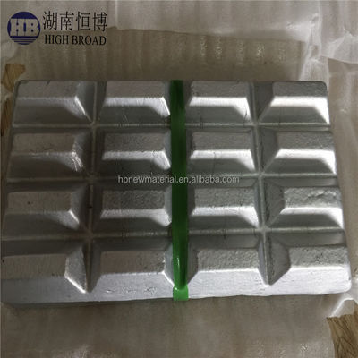 Thỏi hợp kim gốc AlZn20% bán buôn, trọng lượng 6-8kg dùng để tinh chỉnh hạt trong hợp kim nhôm