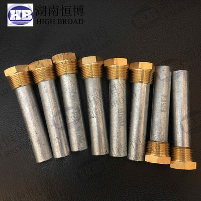 25mm Hợp kim kẽm Thanh Anode Chịu lực nặng 1 NPT 1200mm Hệ thống lớn Kiểm soát mùi cho Bộ trao đổi nhiệt công nghiệp