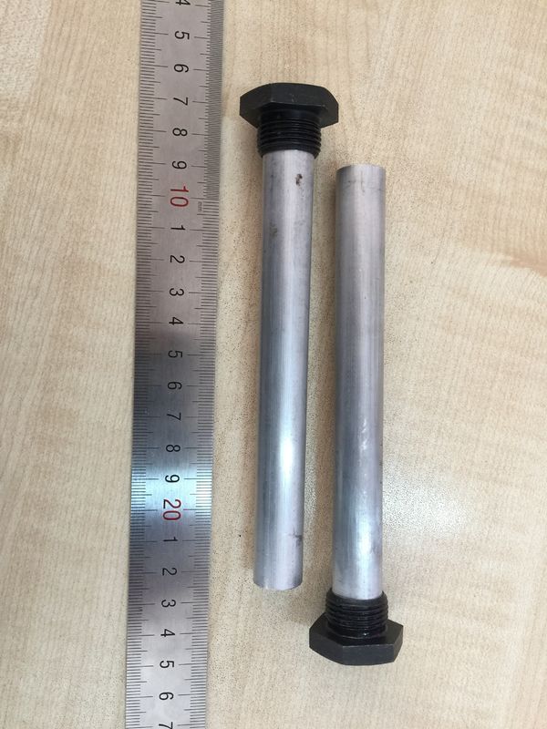 21mm nhôm hợp kim Solid Anode Rod 3/4 NPT 600mm bảo vệ nước cứng cho máy nước nóng cứng