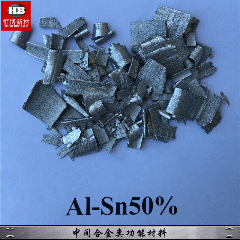AlSn50% Aluminium Tin Master Alloy Chips để tinh chế ngũ cốc và cải thiện tính chất hợp kim nhôm