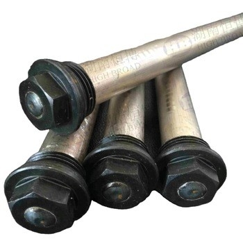 Các thanh anode Magnesium extrude đúc AZ31B cho máy sưởi nước điện AZ63C AZ63B với lõi thép mở rộng